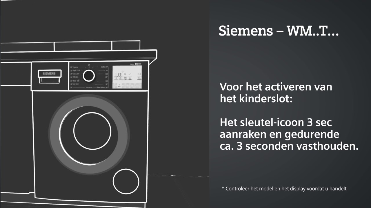 satire Charmant Slechte factor Hoe activeer of deactiveer ik het kinderslot van mijn wasmachine? - YouTube