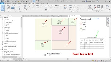 Room Tag, Room Legend & Room Schedule in Revit