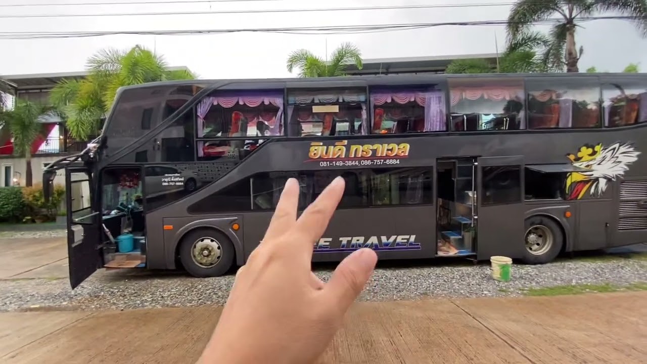 รถบัส2ชั้น 6 ล้อ เป็นรถที่หาดูได้ยาก #รถบัสที่หาดูยาก #รถทัวร์