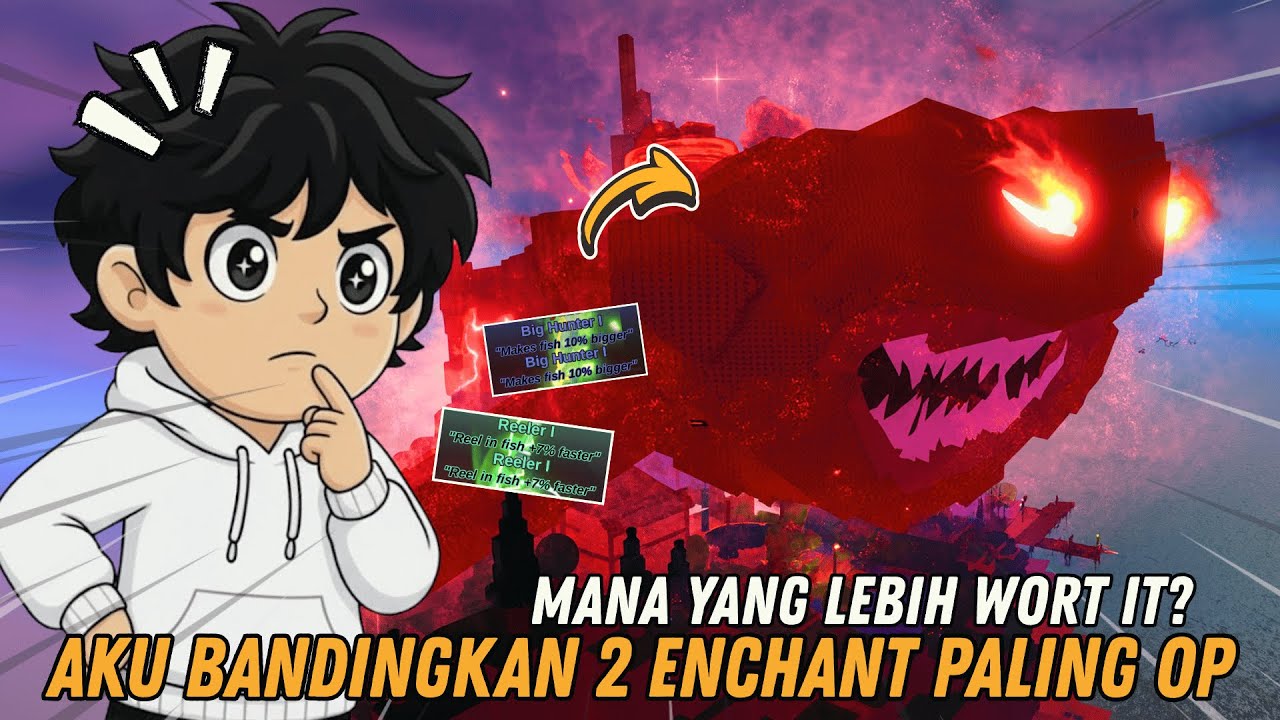 AKU BANDINGKAN 2 ENCHANT INI MANA YANG LEBIH OP BUAT NARIK SECRET DI GAME FISH IT - Fish It Roblox