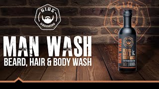Man Wash Beard, Hair & Body | GIBS Grooming