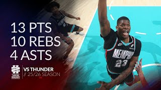 Cedric Coward 13 Pts 10 Rebs 4 Asts Vs Thunder 2526 Season