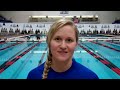South Dakota State's Emily Campbell at the 2014 Summit League Swimming & Diving Championships