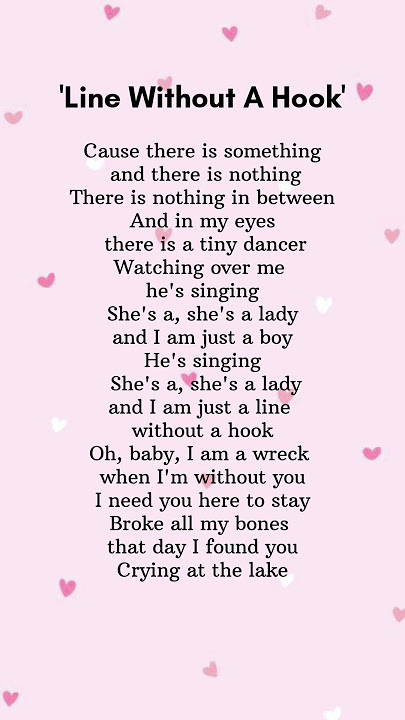 Ricky Montgomery - Line Without a Hook (Lyrics) #songlyrics #song #linewithoutahook