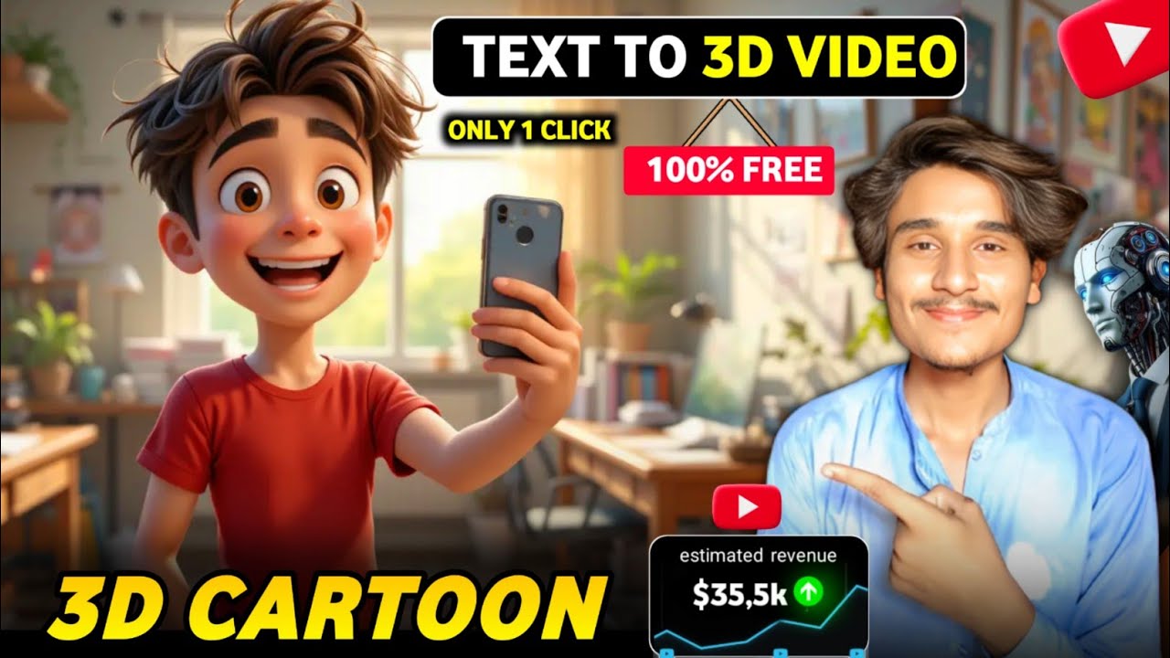 How To Make 3D Cartoon Video Using AI🔥 | AI Se Cartoon Video Kaise ...