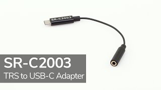 Saramonic SR-C2003 Adapter | Short USB-C Male to Gold-Plated Female 3.5mm TRS Cable