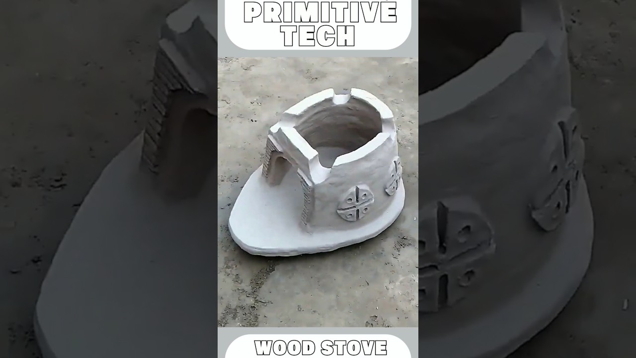DIY Primitive Wood Stove with Clay | Eco-Friendly Off-Grid Cooking Stove 