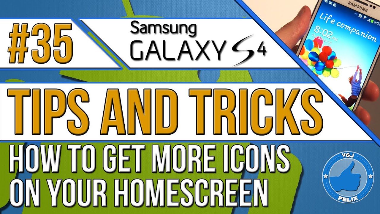 Samsung Galaxy S4 Tips And Tricks 35 More Homescreen Icons YouTube