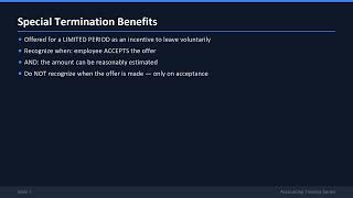 Section 4: Sabbatical and Termination Benefits | ASC 710 Training
