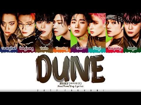 ATEEZ 에이티즈 Dune Lyrics Color Coded Han Rom Eng