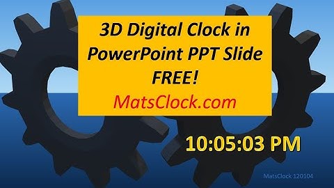 MatsClock 120104 - Free 3D Gear PowerPoint Digital Clock PPT Timer