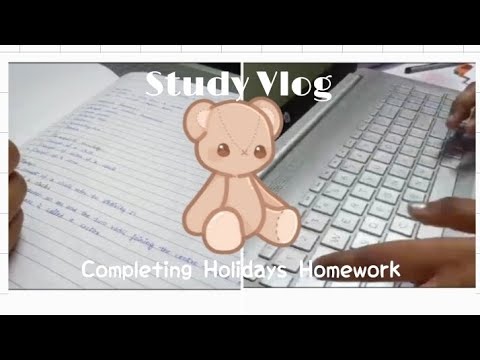 Study vlog✨|Completing Holidays Homework|Charming_bees