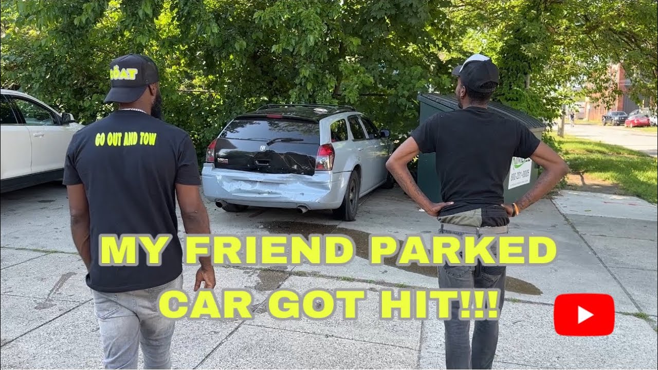 My friend car got hit SMH! (life With The Tow Goat) - YouTube