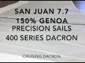 New San Juan 7.7 Furling 150% Genoa Head Sail - Precision Sails 400 Series Dacron