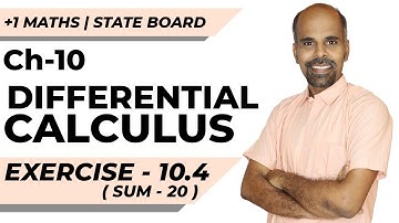 11th | ex. 10.4 | Q.No.20  | differential calculus | Chapter 10 | State Board | ram maths