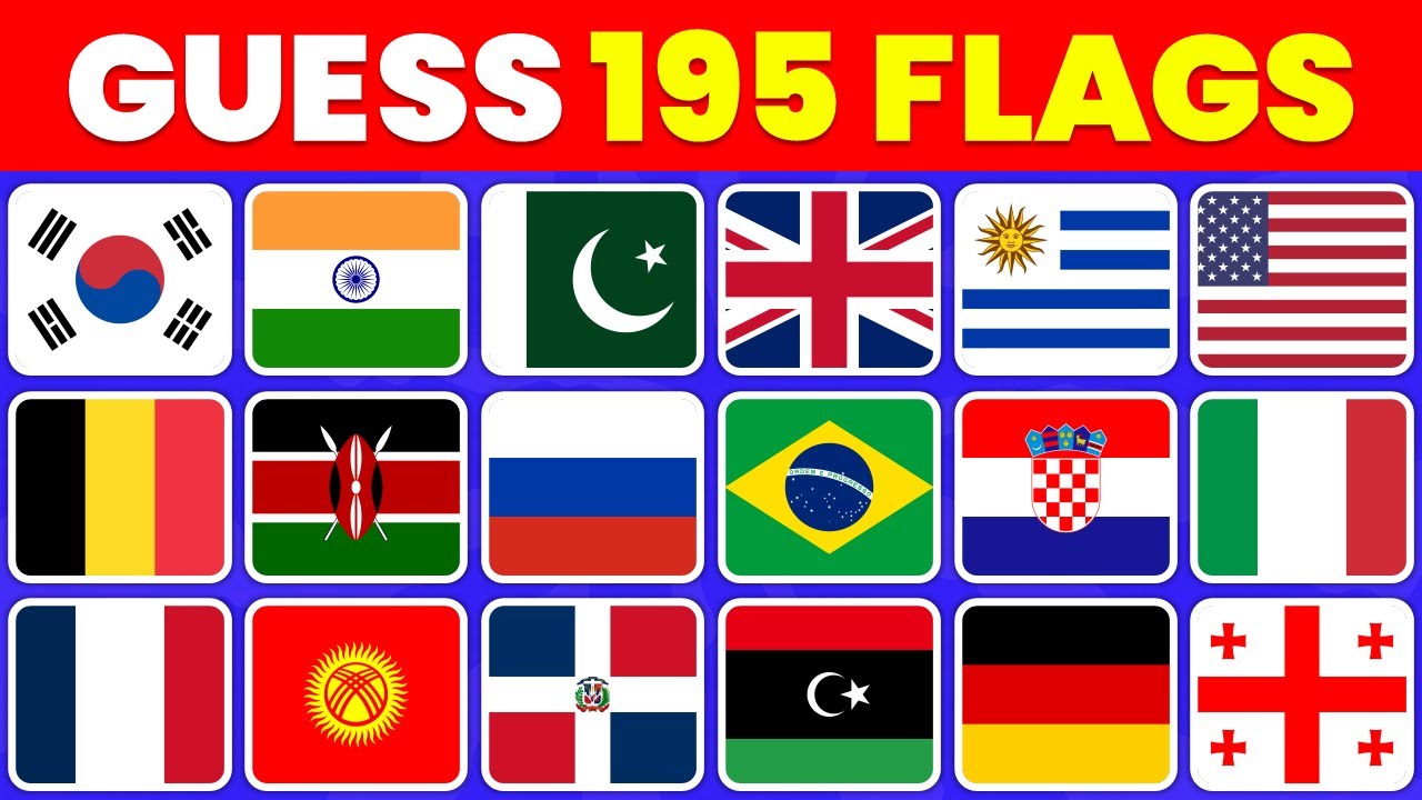 Guess The Flags of The World 🚩✅🏳️‍🌈 195 Flags Quiz!