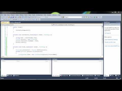 Start, Stop, & List Processes - C# C Sharp Visual Studio 2010