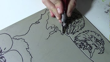 Print From Home: Color Reduction Linocut Relief Printing Video 2: Cutting the Block