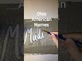 Writing Ohio Names on Sand #sandart #calligraphy