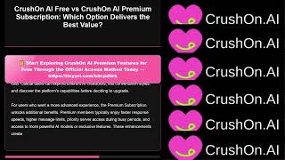 CrushOn AI Free vs CrushOn AI Premium Subscription Which Option Delivers the Best Value?