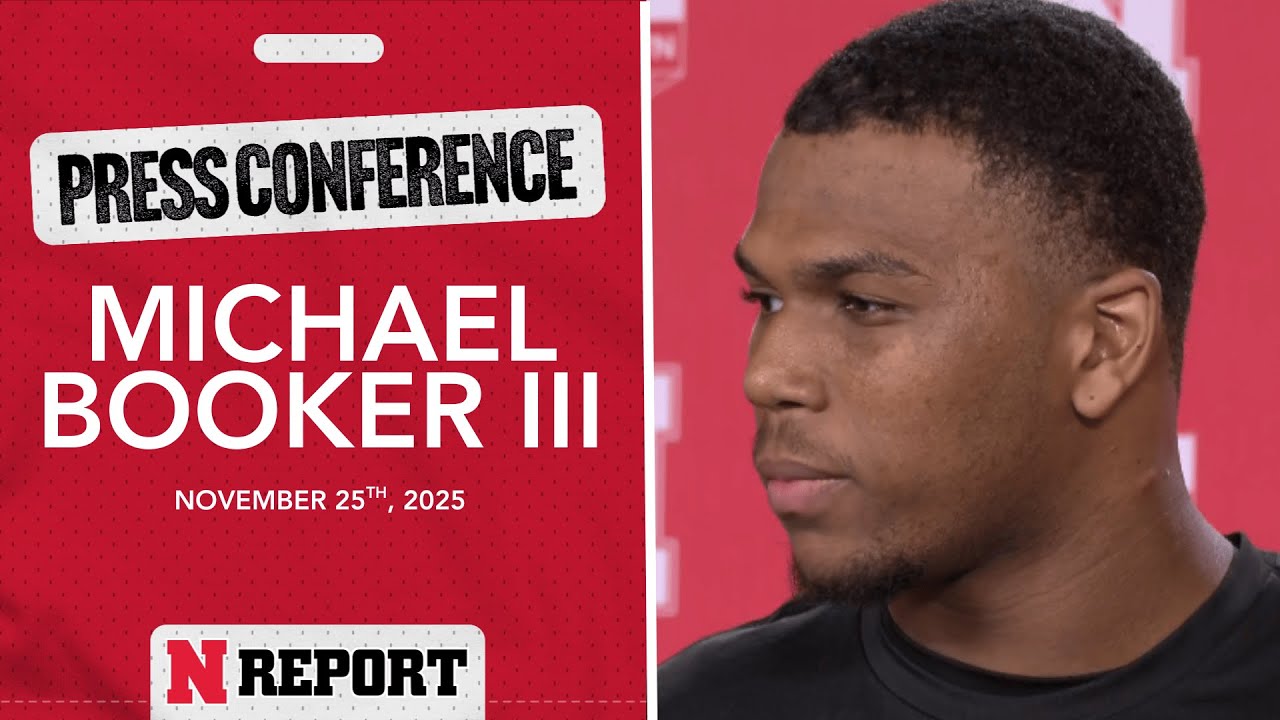 FULL VIDEO: Nebraska LB Michael Booker III | Iowa Game Week Press ...