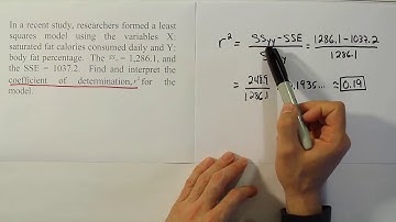 Calculating the Coefficient of Determination & Interpreting the Results, Problem 3