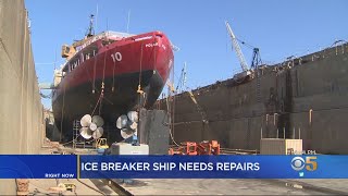 Last US Coast Guard Ice Breaker Getting Repaired At Mare Island Dry Dock