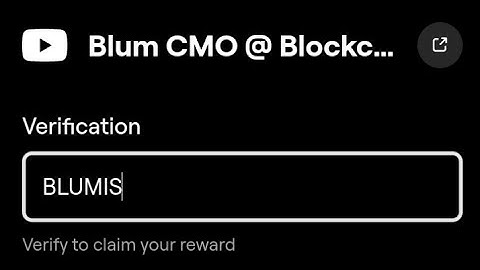 BLUM CMO @ BLOCKCHAIN LIFE | BLUM CODE | BLUM CMO @ BLOCKCHAIN LIFE | BLUM VERIFICATION CODE