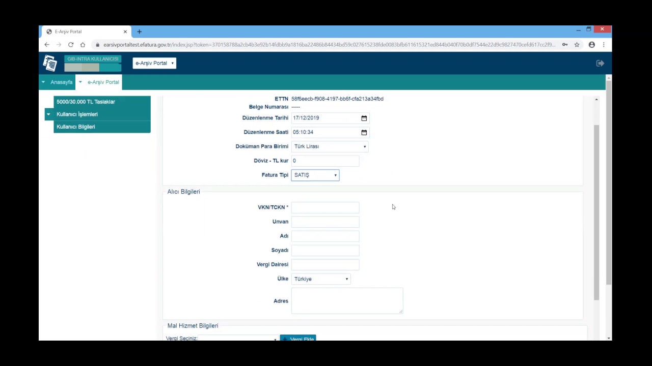 E Arsiv Fatura Duzenleme Ve Portal Kullanimi Videolu Anlatim Youtube
