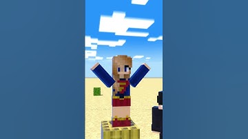 Help HEROBRINE DRAW Supergirl Challenge (bones - imagine dragons) #minecraftshorts #bones #fypシ