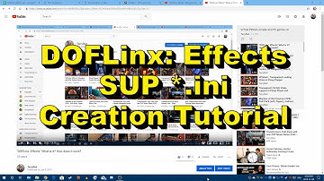 "DOFLinx: Effects" Sup ini Creator Tutorial. Use DOF / MX effects, and PuP videos with any game!