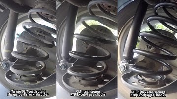 KYB Excel-G gas shocks and K-flex coil springs on 2015 Mitsubishi Mirage