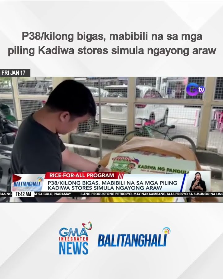 P38/kilong bigas, mabibili na sa mga piling Kadiwa stores simula ngayong araw | Balitanghali