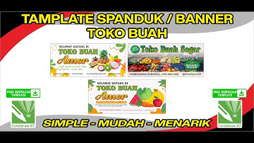 TEMPLATE Desain Spanduk / Banner TOKO BUAH - Coreldraw - #doubleyou22