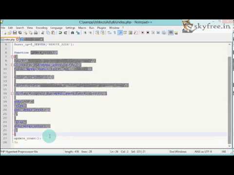 PHP Advanced Tutorial in Tamil 100  Final Video! Creating a DataBase Hit Counter 6