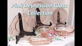 My Growing Vintage Pink Depression Glass Collection!  #pink #depressionglass #pinkdecor