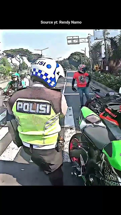 This is what happens when the TNI commander gets a ticket from the police #viral #motovlog #shorts