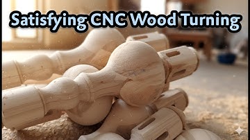 CNC Wood Lathe Creates Elegant Goblet-Style Table Legs Automatically 😍 | Precision Woodworking Art
