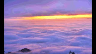 嘉義梅山  太平雲梯雲海晚霞之美  縮時