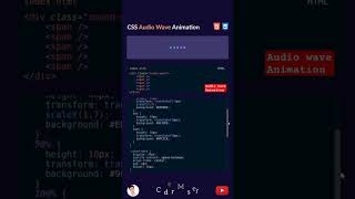 Audio Wave Animation | Using HTML and CSS | #shorts #short