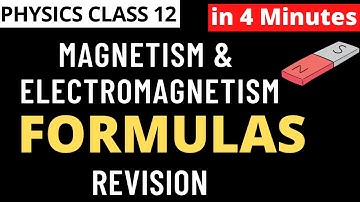 Magnetism and Electromagnetism Formulas, Physics class 12 magnetism formulas, Education Searchers