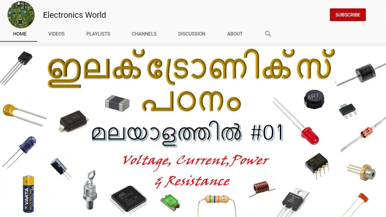 Basic Electronics in Malayalam | Electronics Tutorials - YouTube