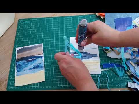 How To Make A Seascape Collage Postcard