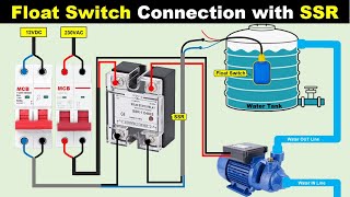 Water Tank Motor Automatic ON OFF by using Float Switch and SSR @TheElectricalGuy