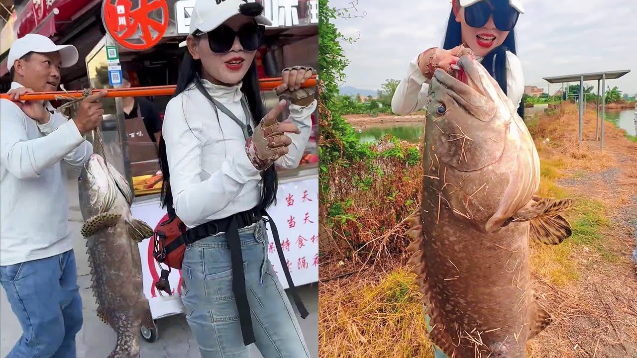 美女专业代钓海鲢鳙，结果鱼货30+石斑鱼震惊菜场，大爷后悔的直跺脚！【女钓友微微】