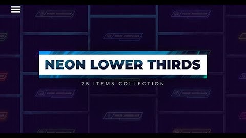 25 Neon Lower Thirds | After Effects template - Envato elements