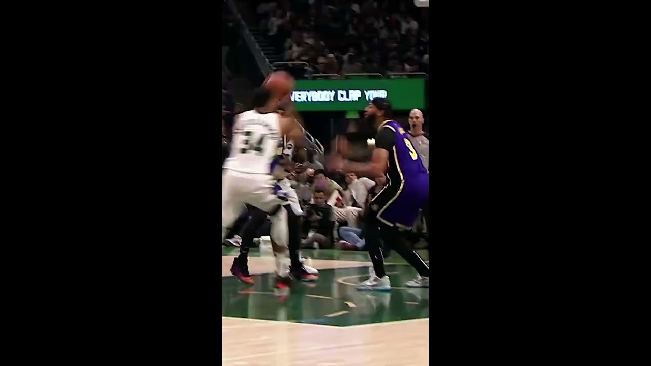 Giannis \u0026 Anthony Davis going at it 🔥 #shorts