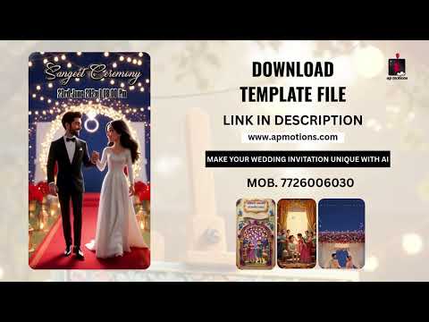 AI 32| 3D Wedding Invitation Full Video | AI 3D Invitation | AFTER EFFECTS TEMPLATE