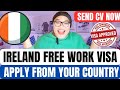 Overseas workers urgently needed in ireland with free visa sponsorship  move with family