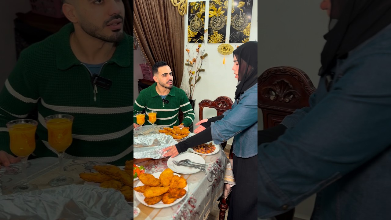 راجل غلبان خبط عليهم وهما بيفطروا كان عاوز ياكل شوفوا الزوجه عملت اى